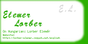 elemer lorber business card